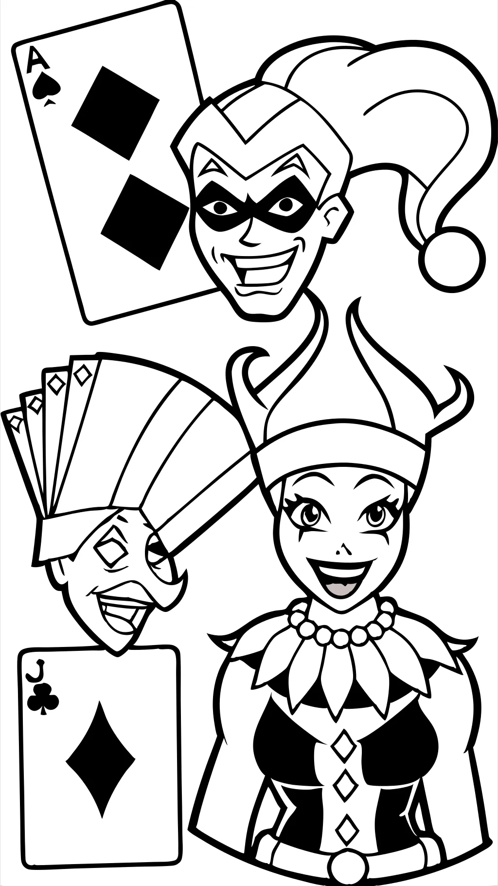 joker and harley quinn coloring pages